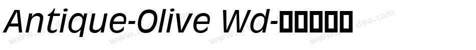 Antique-Olive Wd字体转换